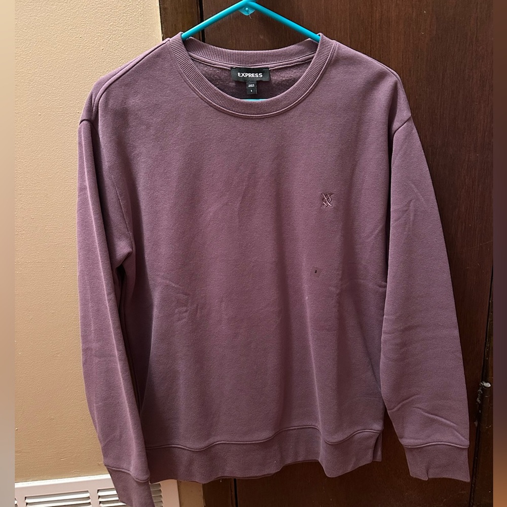Express Men's Mauve Crewneck Sweater